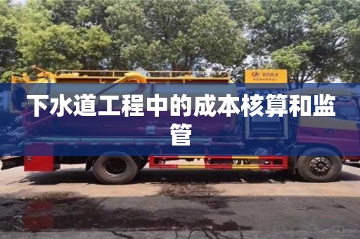 北京下水道工程中的成本核算和監(jiān)管