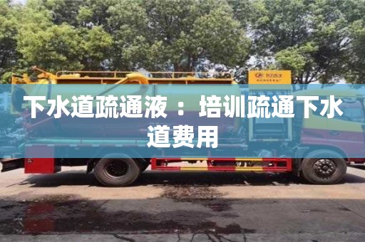 杭州下水道疏通液 ：培訓疏通下水道費用