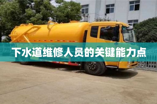 下水道維修人員的關(guān)鍵能力點(diǎn) 下水道維修人員的關(guān)鍵能力點(diǎn)