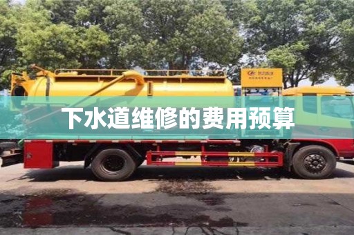 北京下水道維修的費(fèi)用預(yù)算