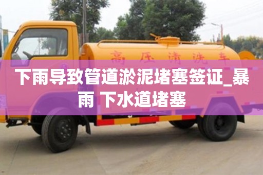 成都下雨導(dǎo)致管道淤泥堵塞簽證_暴雨 下水道堵塞