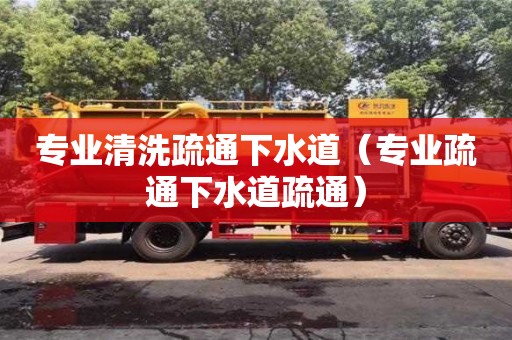 專業清洗疏通下水道（專業疏通下水道疏通）