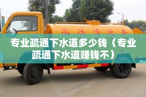杭州專業(yè)疏通下水道多少錢（專業(yè)疏通下水道賺錢不）