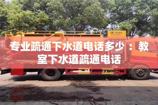 專業疏通下水道電話多少 ：教室下水道疏通電話