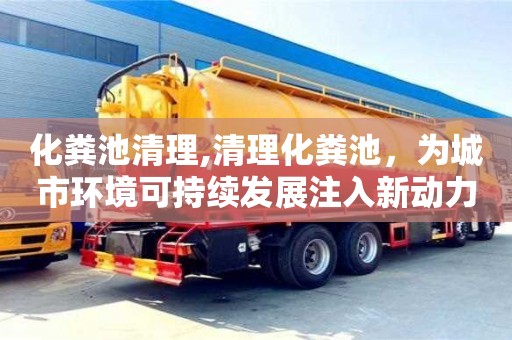 杭州化糞池清理,清理化糞池，為城市環境可持續發展注入新動力
