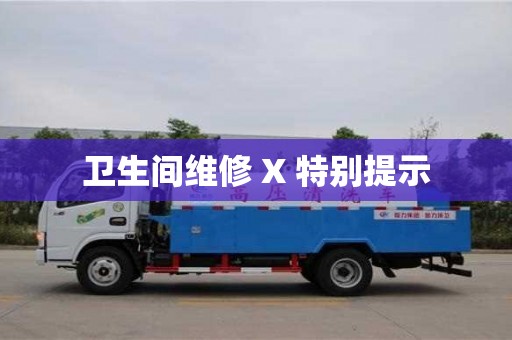 衛(wèi)生間維修 X 特別提示 衛(wèi)生間維修 X 特別提示