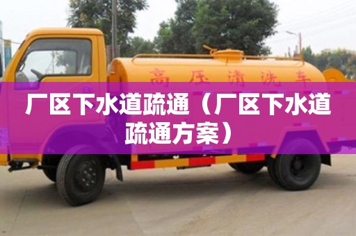 廠區(qū)下水道疏通（廠區(qū)下水道疏通方案）