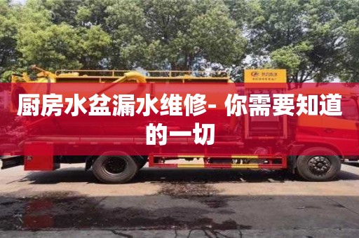 杭州廚房水盆漏水維修- 你需要知道的一切