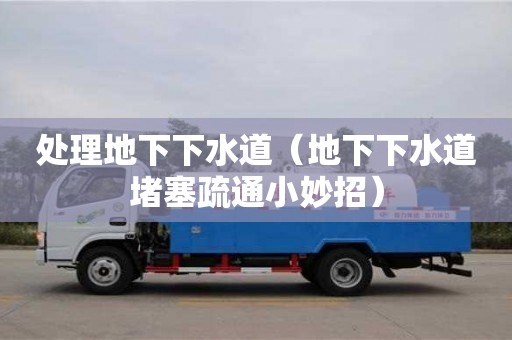 處理地下下水道（地下下水道堵塞疏通小妙招）