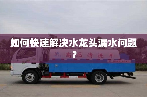 如何快速解決水龍頭漏水問題? 如何快速解決水龍頭漏水問題?