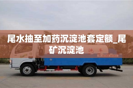 尾水抽至加藥沉淀池套定額_尾礦沉淀池