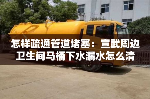 怎樣疏通管道堵塞：宣武周邊衛(wèi)生間馬桶下水漏水怎么清