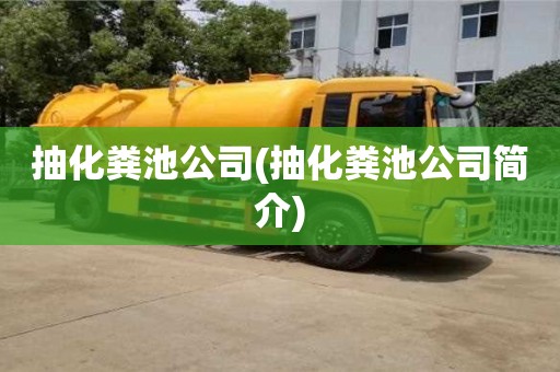 抽化糞池公司(抽化糞池公司簡介)