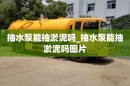 石家莊抽水泵能抽淤泥嗎_抽水泵能抽淤泥嗎圖片