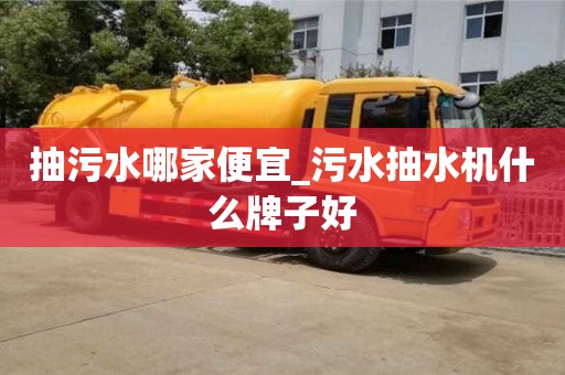 抽污水哪家便宜_污水抽水機什么牌子好