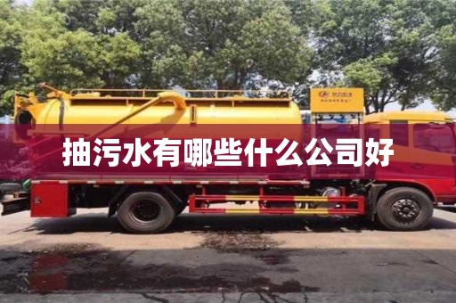 杭州抽污水有哪些什么公司好