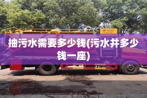 抽污水需要多少錢(污水井多少錢一座)