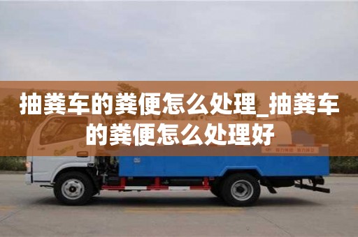 石家莊抽糞車的糞便怎么處理_抽糞車的糞便怎么處理好