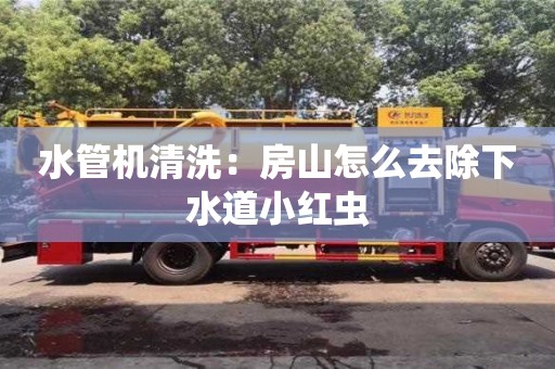 杭州水管機清洗：房山怎么去除下水道小紅蟲