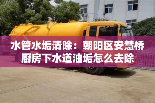 杭州水管水垢清除：朝陽區安慧橋廚房下水道油垢怎么去除