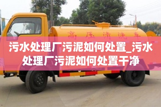 石家莊污水處理廠污泥如何處置_污水處理廠污泥如何處置干凈