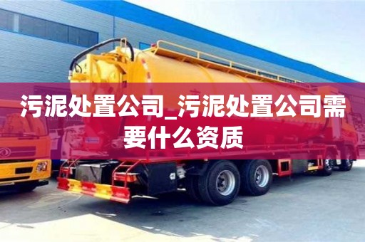 石家莊污泥處置公司_污泥處置公司需要什么資質(zhì)