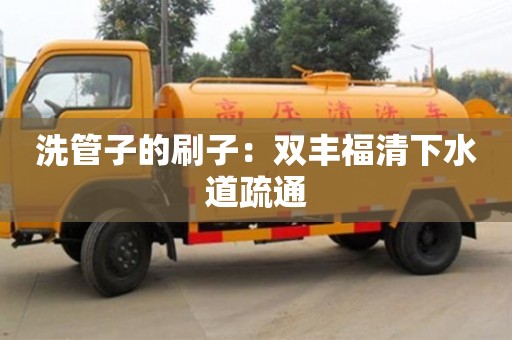 洗管子的刷子：雙豐福清下水道疏通