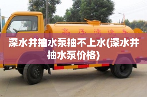 深水井抽水泵抽不上水(深水井抽水泵價格)