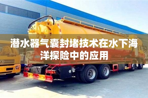 杭州潛水器氣囊封堵技術在水下海洋探險中的應用