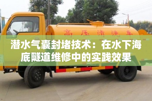 杭州潛水氣囊封堵技術：在水下海底隧道維修中的實踐效果