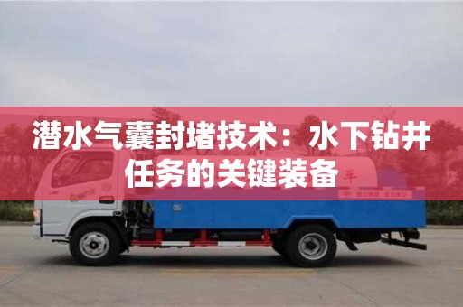 杭州潛水氣囊封堵技術(shù)：水下鉆井任務(wù)的關(guān)鍵裝備