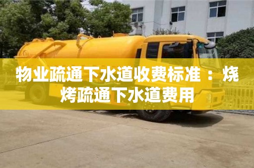 物業疏通下水道收費標準 ：燒烤疏通下水道費用