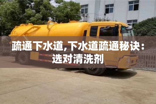 疏通下水道,下水道疏通秘訣：選對清洗劑