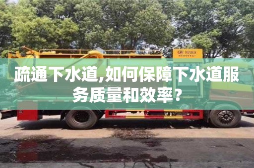 北京疏通下水道,如何保障下水道服務質量和效率？