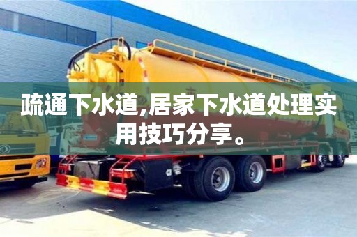 疏通下水道,居家下水道處理實用技巧分享。