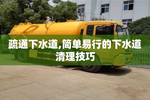 疏通下水道,簡單易行的下水道清理技巧