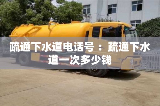 疏通下水道電話號 ：疏通下水道一次多少錢