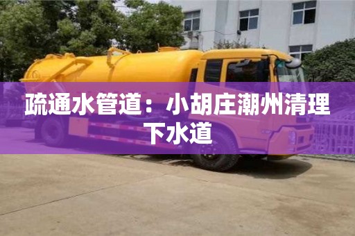 疏通水管道：小胡莊潮州清理下水道