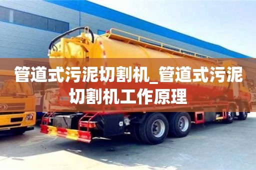 石家莊管道式污泥切割機_管道式污泥切割機工作原理