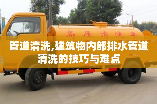 管道清洗,建筑物內(nèi)部排水管道清洗的技巧與難點