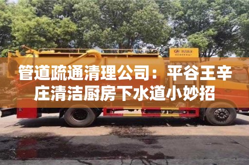 北京管道疏通清理公司：平谷王辛莊清潔廚房下水道小妙招