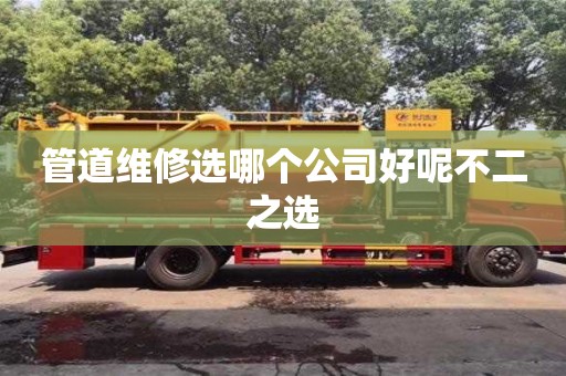 管道維修選哪個公司好呢不二之選