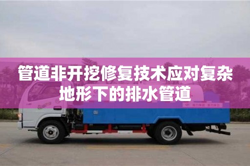 杭州管道非開挖修復技術應對復雜地形下的排水管道