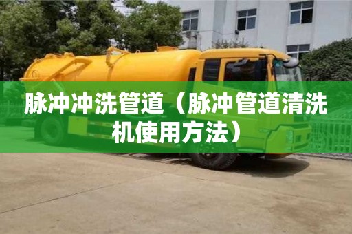 杭州脈沖沖洗管道（脈沖管道清洗機使用方法）