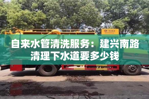 自來水管清洗服務：建興南路清理下水道要多少錢