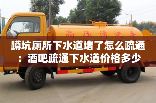 北京蹲坑廁所下水道堵了怎么疏通 ：酒吧疏通下水道價格多少