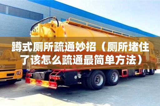 北京蹲式廁所疏通妙招（廁所堵住了該怎么疏通最簡單方法）