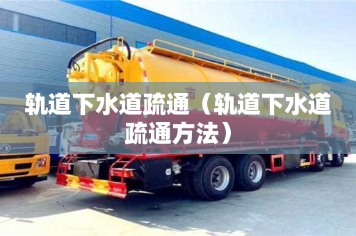 軌道下水道疏通（軌道下水道疏通方法）