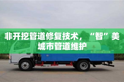 杭州非開挖管道修復技術，“智”美城市管道維護