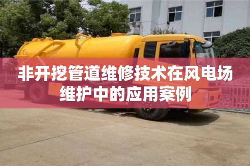 非開挖管道維修技術在風電場維護中的應用案例